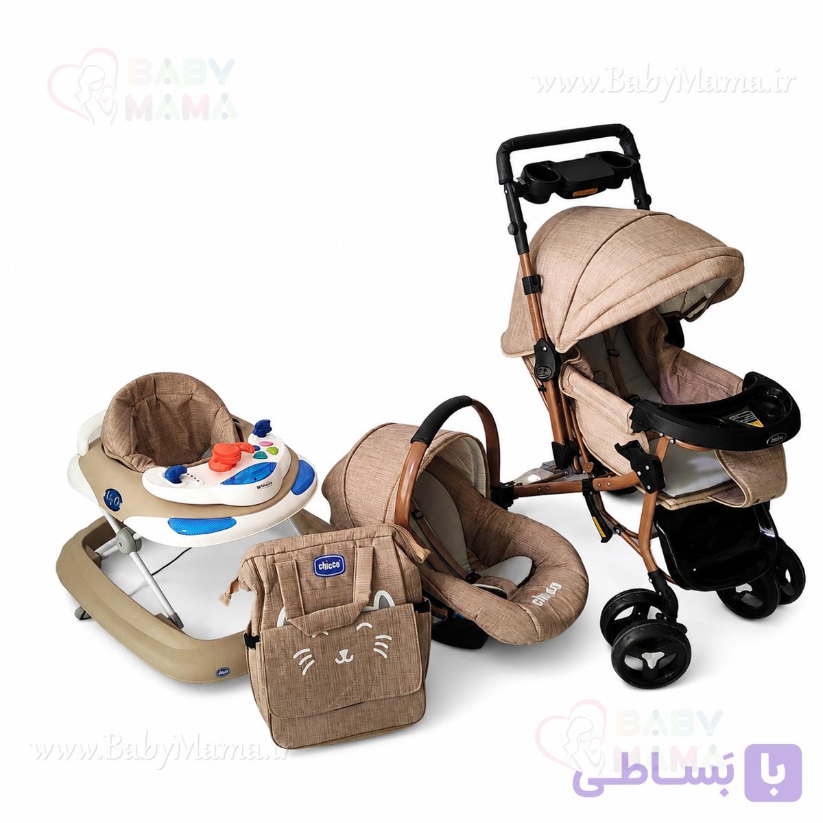 ست 4 تیکه کالسکه کوله ای گربه